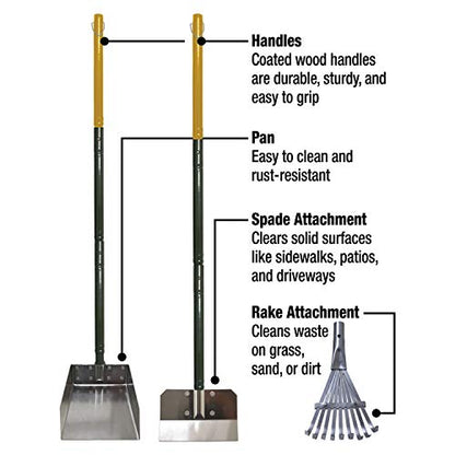 Four Paws Wee-Wee Pooper Scoopers for Dogs l Outdoor Rake l Spade & Pan l Pooper Scooper Set,Black - size: Small, 7" x 7" x 38", style: Rake, Spade & Pan