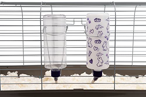 Lixit 32oz Weather Resistant Water Bottles with Heavy Duty Mount for Rabbits and Ferrets (Rabbits Pack of 2) - color: Frosted, size: 32 ounces (Pack of 2)