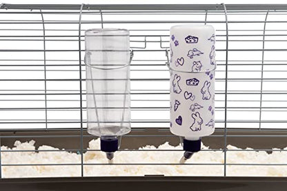 Lixit 32oz Weather Resistant Water Bottles with Heavy Duty Mount for Rabbits and Ferrets (Rabbits Pack of 2) - color: Frosted, size: 32 ounces (Pack of 2)