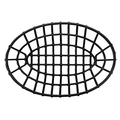 G.E.T. 4-34412 Black Oval Metal Wire Basket Iron Polyethylene Coated Wire Baskets Collection - color: Black, size: 9.75" x 6.25" x 2.25", style: Modern