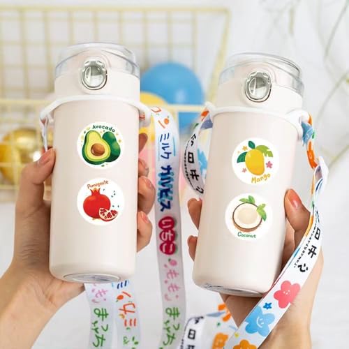1000 Pcs Fruit Stickers Bulk 2 Roll 1 Inch,Food Pineapple Banana Mango Watermelon Strawberry Sticker Pack Gift for Party Favors Book Water Bottles Laptop,Vegetable Stickers for Kids Boys Girls School - color: Fruit Stickers