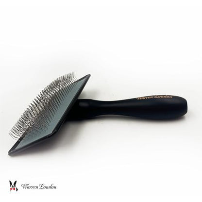 Warren London Gentle Touch Slicker Brush for Puppies & Small Dogs – 4" x 2" Soft Pin Grooming Brush – Tangle Remover for Sensitive Skin – Compact, Lightweight & Easy to Use - style: Gentle Touch Puppy Brush Small