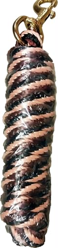 Hamilton Poly Horse Lead Rope with Bolt Snap, 10' Long x 5/8" Thick, Black, Barn Horse Tack for Daily Use - color: Black