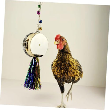 Holibanna Hen Chicken Toys Chicken Hanging Mirror Pet Chicken Toy Plaything for Hens