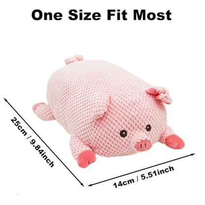 Plush Dog Toy - Cute Pig Shape and Durable Squeaky Dog Toys - Best Squeak Toy for Puppies and All Breeds | Ideal Pet Gift