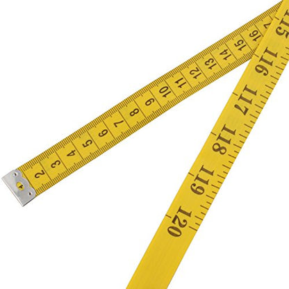 Wisdompro120-Inch(300cm) Soft Tape Measure for Sewing Tailor Cloth, Body Measurement - Indexed in Metric and Standard Units, Convenient 0.75 Inch Wide PVC Fiberglass Ruler - Yellow - color: 120 Inch, 1 Pack Yellow