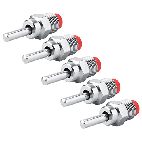 GLOGLOW 5pcs Stainless Steel Copper Cap Nipple Drinker Automatic Waterer with Strong Spring for Pigs Cattle Poultry Livestock