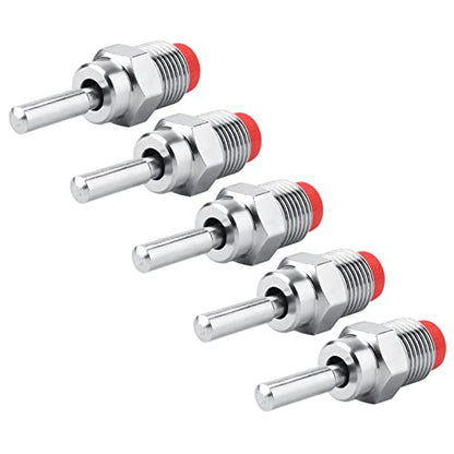 GLOGLOW 5pcs Stainless Steel Copper Cap Nipple Drinker Automatic Waterer with Strong Spring for Pigs Cattle Poultry Livestock