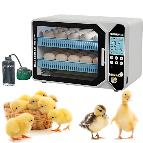 Chicken Incubators for Hatching Eggs,Automatic Humidity Incubator with Auto Egg Turner,Automatic Water Refill,Adjustable Spacing Egg Tray,3-in-1 Function:Incubation,Hatching,Brooding 2Layers - size: 2Layers
