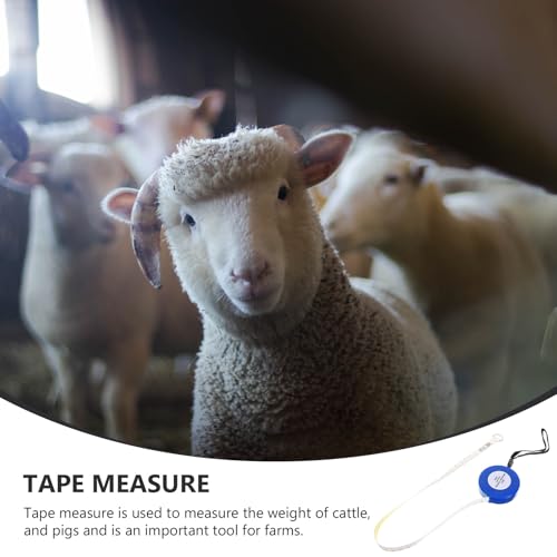 STOBAZA Animal Weight Measuring Tape 2.5m Blue Livestock Girth Tape Measure for Cattle Pig Goat Horse Body Circumference Veterinary Safe Farm Use Assorted Style Assorted Style