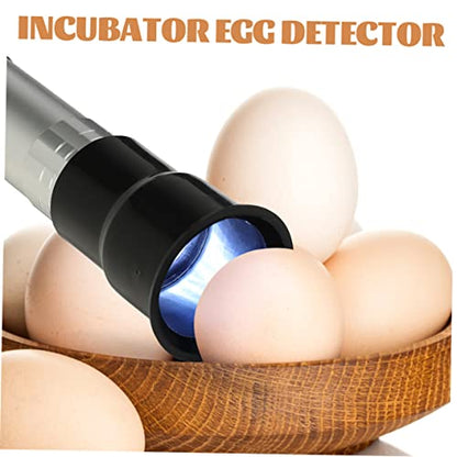 2pcs Handheld Egg Incubator Light Chicken Laying Egg Lamp for Hatching Candler Portable Lamp Tester - color: Silver