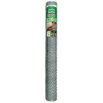 YARDGARD 1 Inch Poultry Netting, Chicken Wire Fence, 20 Gauge Galvanized Steel, Rabbit Fencing, Bird Enclosures, Garden Protection and Plant Support, 36 Inches x 50 Feet - size: 36 Inches x 50 Feet