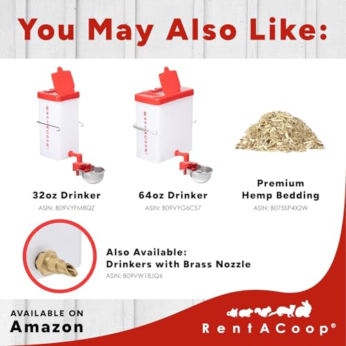 RAC Paws by RentACoop 5 lb. Metal Rabbit Feeder, Gravity Food Dispenser with Magnetized Lid, Indoor and Outdoor Feeder for Rabbits, Guinea Pigs, Ferrets & Small Animals