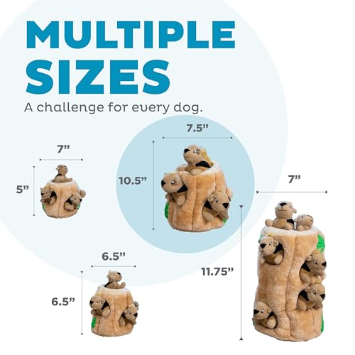 Outward Hound Hide-A-Squirrel Dog Toy – Interactive 2‑in‑1 Plush Puzzle with 3 Squeaky Removable Squirrels, Large - color: Squirrel Large