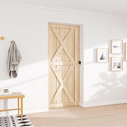 WINSOON Barn Door Lock Hardware Black Steel Sliding Privacy Latch for Closet Shed Pocket Doors Wood Gates - Black - color: Black