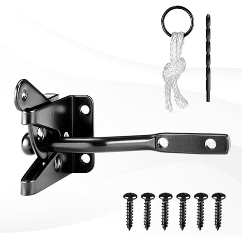 Heavy Duty Anti Sag Gate Kit - 90 Degree Bracket with Hinges for Wooden Fences - No Sag Corner Brace for Doors & Driveway (2 Sets) - style: 2 Sets of Anti Sag Gate Kit and Gate Latch
