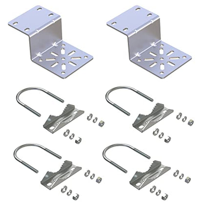 Pole Mount Bracket Anti Vibration Antenna Mount Universal Wall Mounting Bracket [ Without The Pole ] for Security Camera PTZ Dome Indoor Outdoor AP Access Point Client CPE Kits 2 PCS - color: 2 PCS