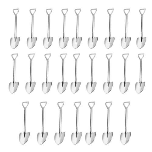 25 Pack Shovel Shape Demitasse Espresso Spoons, Stainless Steel Coffee Ice Cream Dessert Spoons for Home and Party - size: Shovel Shape A