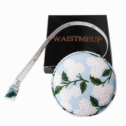 Tape Measure Measuring Tape for Body Tailor Cloth Fabric Sewing Knitting Craft Weight Loss Measurements Retractable 60-inch 1.5 Meter Push Button Dual Sided Tape Measure - color: Blue