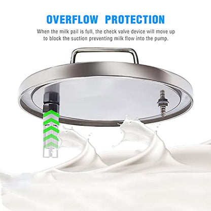 Milking Machine Accessory 3 Milk Hose and Bucket Lid Replacement Set (for 12L)