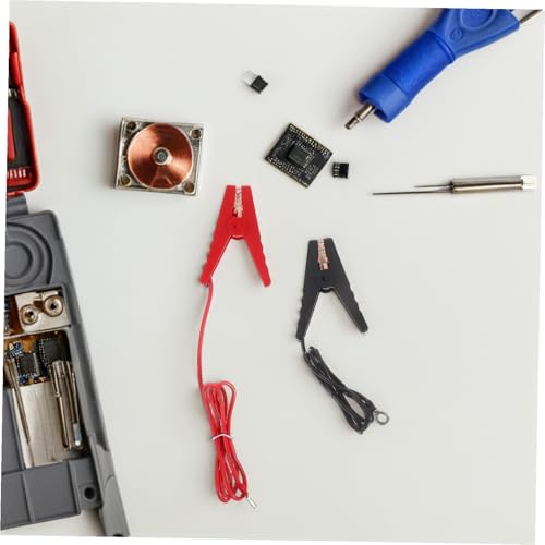 balacoo 2pcs Electric Fence Jump Leads Fencing System Wire Clamps Solar Fence Charger Cable