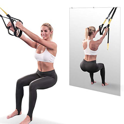 Wall-Mounted Gym Activity Mirror for Gymnastics, Yoga, Fitness, Dancing-48”x32” (1)