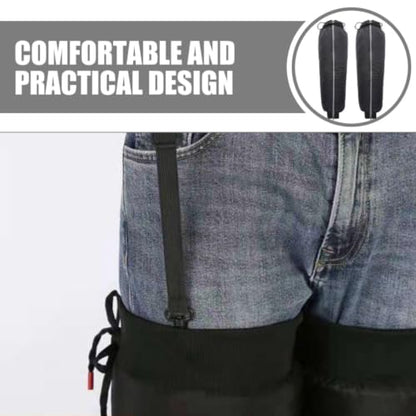 1 Pair Hiking Leg Gaiters with Reflective Visibility, Windproof Pu Material and Lint Lining, for Outdoor Hiking and Nighttime Riding