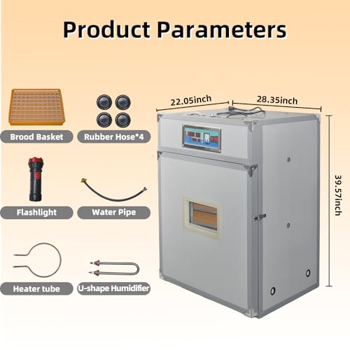 264 Egg Digital Cabinet Incubator，Poultry Hatching Breeding Cabinet Incubator for Auto Egg Turning, Temp/Humidity Control, Thermostatic for Chicken/Duck/Goose/Quail Bird. - size: 264 eggs 205L