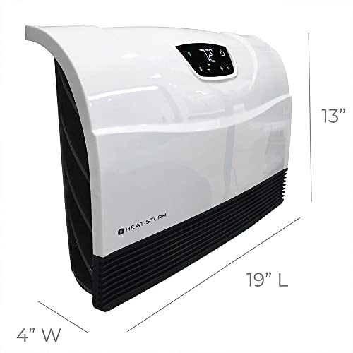 Heat Storm Phoenix Infrared Space Heater with Attachable Feet, Remote Control, Energy Efficient-750-1500 Watts, White Floor or Wall - HS-1500-PHX - color: White, style: White Attachable feet