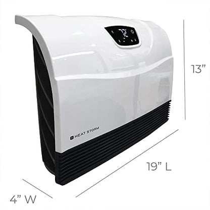 Heat Storm Phoenix Infrared Space Heater with Attachable Feet, Remote Control, Energy Efficient-750-1500 Watts, White Floor or Wall - HS-1500-PHX - color: White, style: White Attachable feet