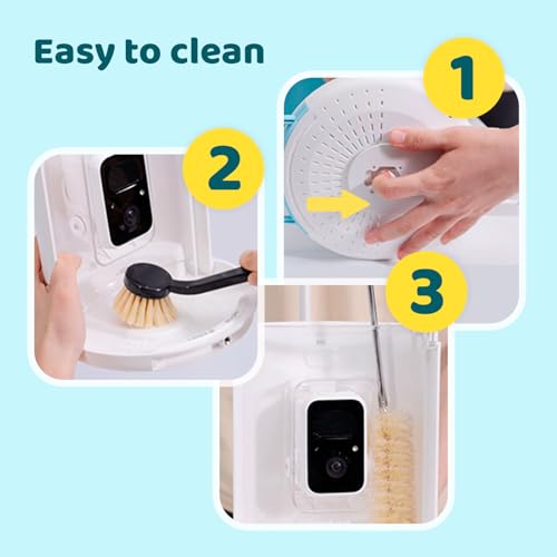 NETVUE by Birdfy AI Smart Bird Feeder with Camera, AI Auto Capture Each Bird Visit & Identify 6000+ Species, Cloud Store & Live Birdwatching, Ideal Gift (Yellow) - color: Yellow, style: AI