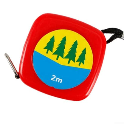 2M Stainless Steel Measuring Tape Measure for Tree Circumference ABS Case Double Scale Anti-Glare Markings Thin Key Ring Gardening Tool 46.5x46.5x16.5mm