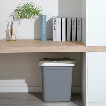 Ashfield & Harkness: Airtight Pet Food Storage Container - 23 Qt, Grey - Holds 20 lbs, Lightweight Bin & Measuring Scooper, Dogs-Cats-Animal Supplies - color: Grey, size: 20 lbs