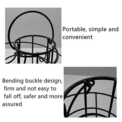 Spiral Design Metal Egg Basket, Egg Storage Holder/Storer Stand Display Rack Basket Egg House Save Space for Kitchen (Black)