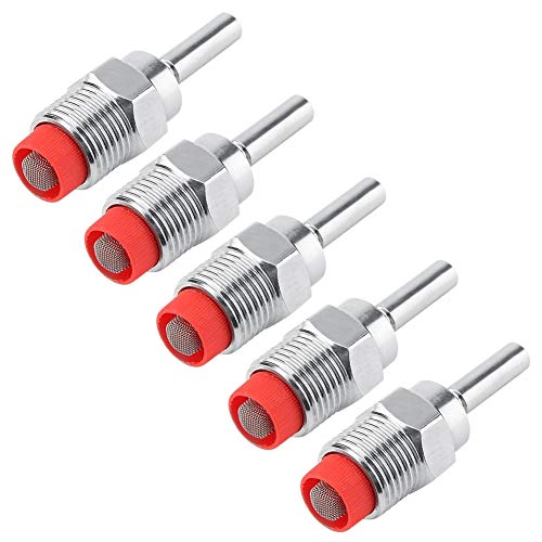 5Pcs Stainless Steel Automatic Nipple Drinker Feeder Waterer RedLong Rod for Sows Piglets