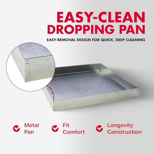 Pet Lodge® Steel Dropping Pan | Rabbit Tray Pan | Waste Pan | 30 X 30 - size: 30x30 Inch (Pack of 1)