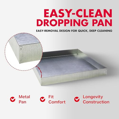 Pet Lodge® Steel Dropping Pan | Rabbit Tray Pan | Waste Pan | 30 X 30 - size: 30x30 Inch (Pack of 1)