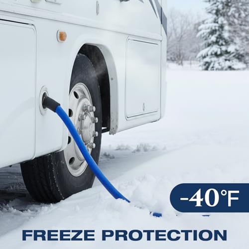 H&G Lifestyles 15ft Heated Water Hose for RV,5/8" Inner Diameter | Water Hose Heater for RV Camper, Freeze Protection Under -40℉,Heating Garden Hose 3/4 GHT