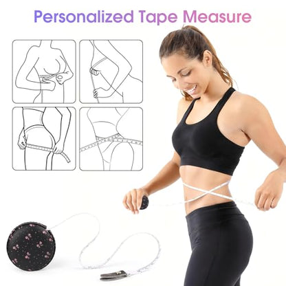 Retractable Mini Tape Measure, Auto-Retract, Premium Leather Tape Measure, Dual-Sided Ruler, Ideal for Fabric Cutting, Body Measurements, and Handicrafts (Starlight Bow) - color: Starlight Bow