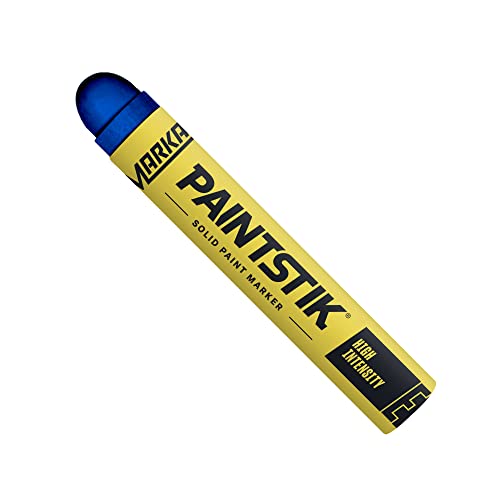 Markal 88625- Painstik High-Intensity Solid Paint Marker (Old E Paintstik) for Coding, Identification, Layout and Assembly Work, Fast Drying, for Dimly Lit Areas, Blue (12 Pk) Made in USA - color: Blue