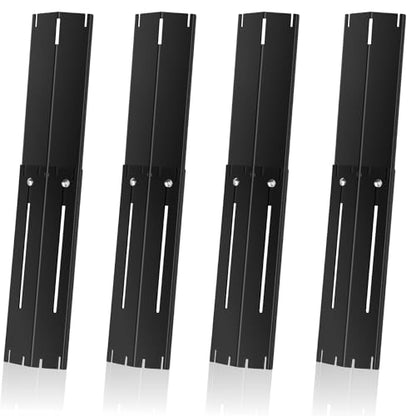 Universal Porcelain Steel Adjustable Grill Heat Plates Heat Tents Heat Shields Grill Burner Cover,Compatible with Charbroil, Nexgrill, Brinkmann, Dyna Glo etc.,Extends from 11.75" up to 21" L, 4 Pack - size: Porcelain Enameled 4-Pack