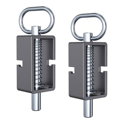 2 Pack Heavy Duty Spring Latch Lock, Universal Long Spring Lock Steel Latch Assembly for Utility Trailer Gate, Trailer Gate Latch, Barn Doors, Tracks & Ramp Doors