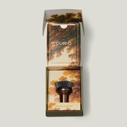 Curio Home Goods Ionic Palm Brush, Magnetized to Stand Upright, Stainless Steel with Replaceable Head, Bronze