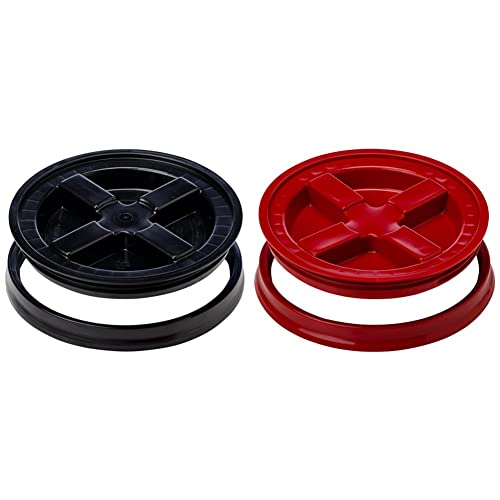 Gamma2 Gamma Seal Lid - Pet Food Storage Container Lids - Black and RED