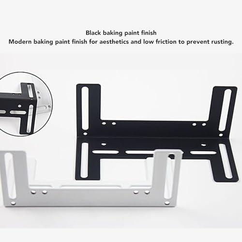 Computer Cooling Fan Mounting Bracket, Stainless Steel Bracket with Multiple Screw Holes for 80mm 92mm 120mm Case Fans PC Cooling System Enhancement (Black)