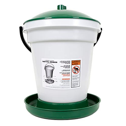 Harris Farms Large Flock Easy-Fill Poultry Drinker, Made with BPA-Free Plastic, Top Fill Design, 6.25 Gallon - size: 6.25 gallon