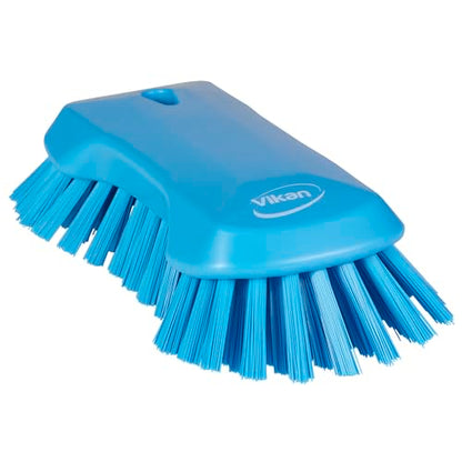 Vikan 38943 Extra Large Hand Brush, Multifunctional, Slip-Resistant Cleaning Tool, Extra Stiff Polypropylene & Polyester Bristle, 9.1", Blue - color: Blue
