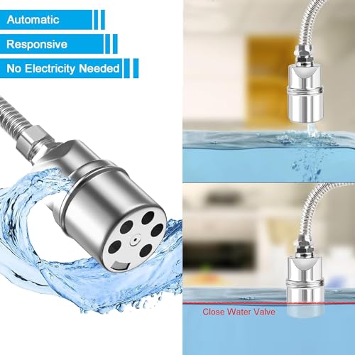 Auto Water Level Control Float Valve 1/2" 3/4" - 304 Stainless Steel, No Pump Needed for Water Tanks, Fish Ponds, Livestock Troughs, Hydroponics, Pool(2 Pack Long) - color: 2 Pack, size: Long