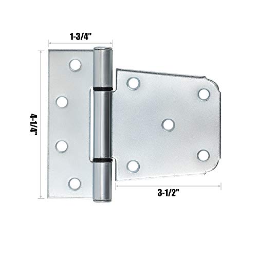 HOME MASTER HARDWARE 3-1/2 inch Heavy Duty T Gate Hinges, Shed Door Hinges with Screws, 6 Pack, Zinc Plated - color: 6 Pack - Zinc