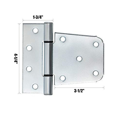 HOME MASTER HARDWARE 3-1/2 inch Heavy Duty T Gate Hinges, Shed Door Hinges with Screws, 6 Pack, Zinc Plated - color: 6 Pack - Zinc